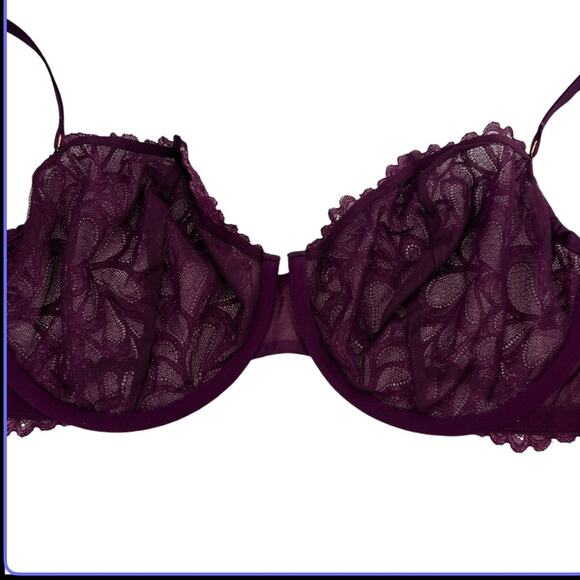 Savage x Fenty Savage Not Sorry Unlined Lace Balconette Bra Sz 42DDD - Picture 4 of 8